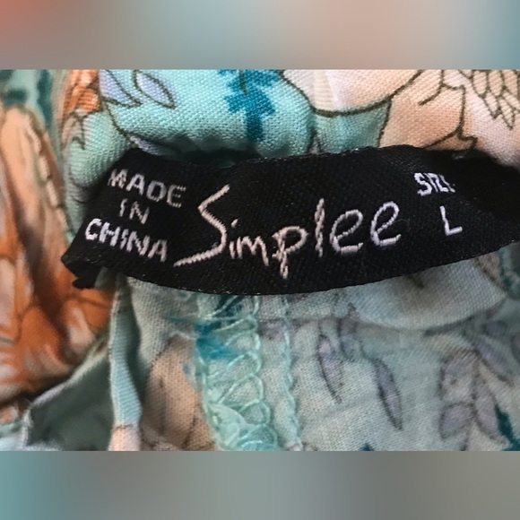 SIMPLEE Fringe Belt Floral Print Wide Leg Pants Size L - Picture 12 of 12